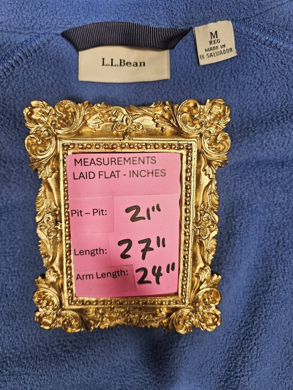 L.L.Bean Women’s Full-Zip Fleece Jacket – Blue – Size Medium - Picture 5 of 6
